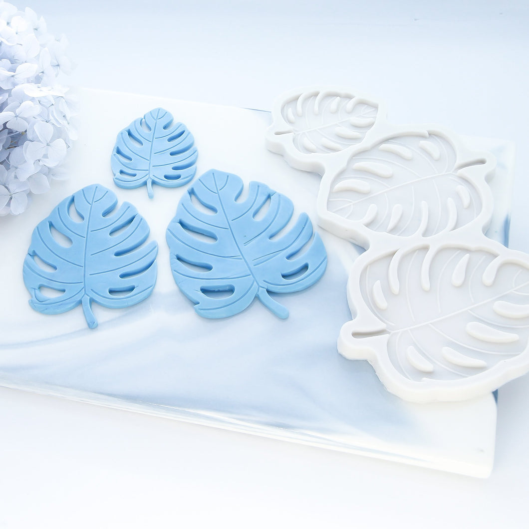 Leaf Silicon Mould - Monstera Trio