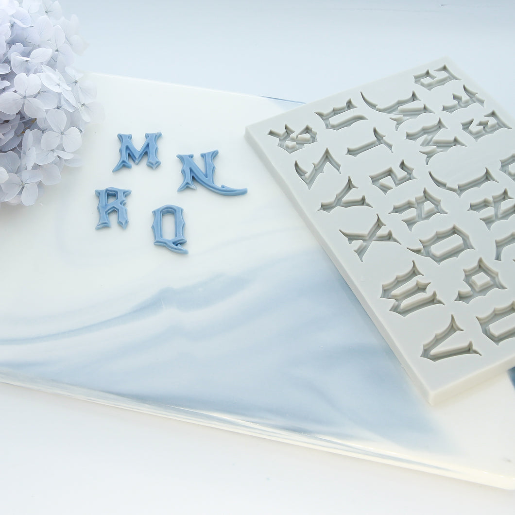 Letters and Numbers Silicon Mould - Gothic