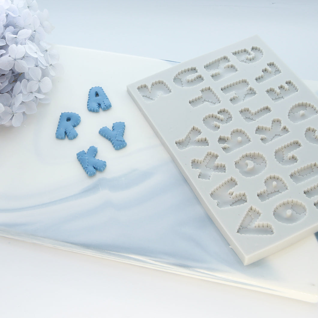 Letters Silicon Mould - Patchwork