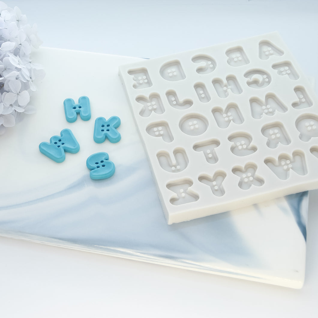 Letters Silicon Mould - Buttons