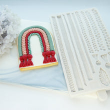 Load image into Gallery viewer, Large Boho Macrame Rope Silicon Mould
