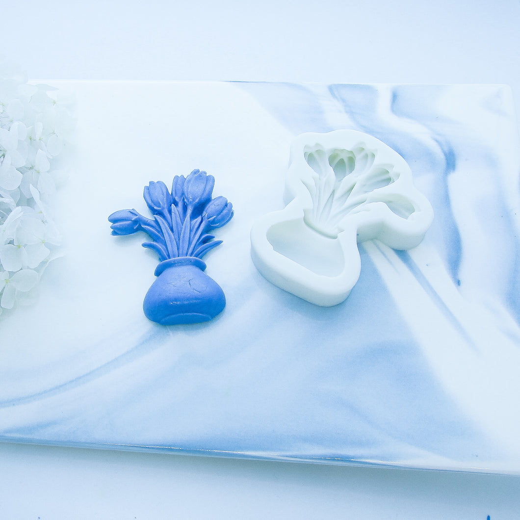 Tulips in Vase Silicon Mould