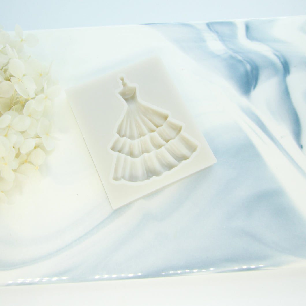 Ruffled Dress Silicon Mould